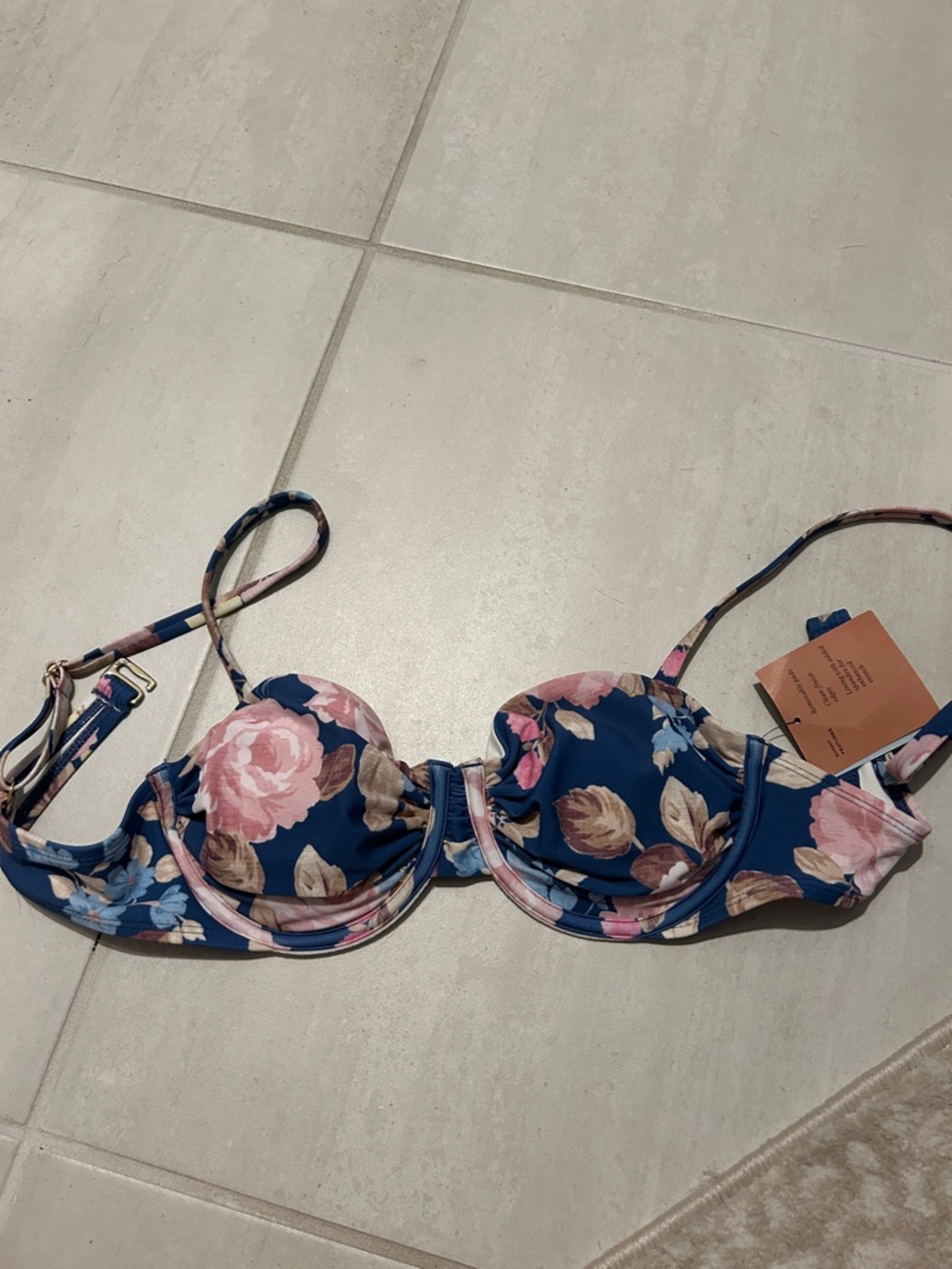 Target Floral Bikini Top NWT